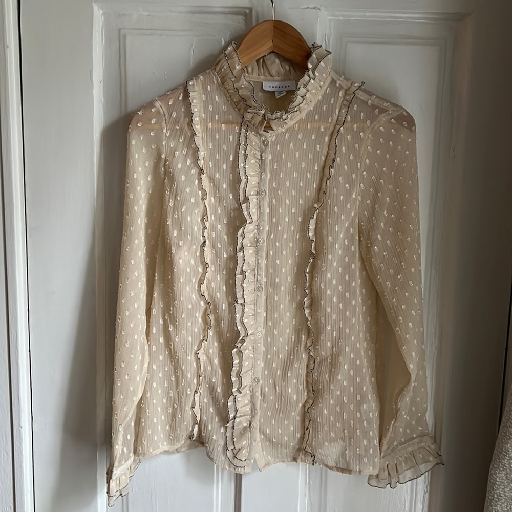 Cream tuxedo shirt